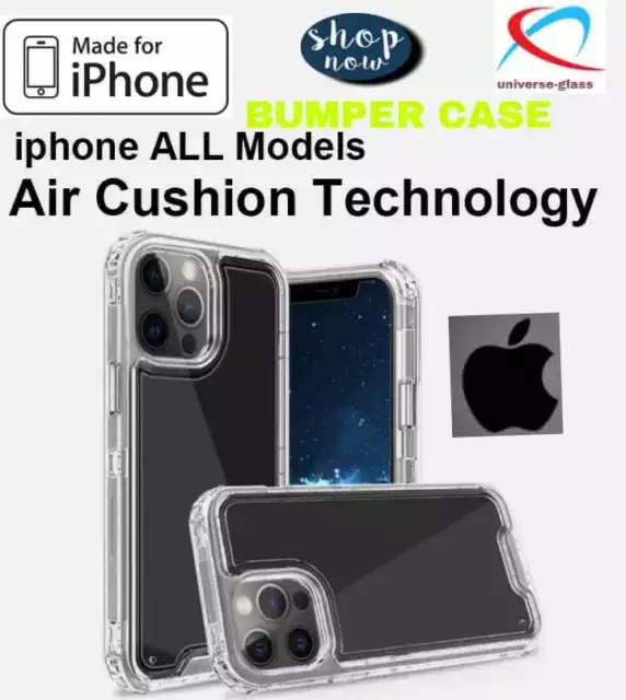 CLEAR CASE For iPhone 13 11 12 Pro Max X 14 15 8 7 Shockproof Gel Silicone Cover