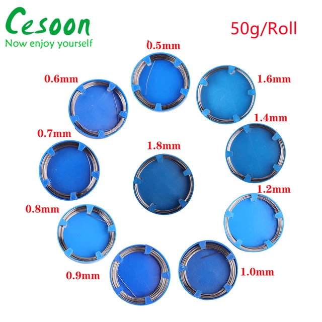 50g/Roll Dental Orthodontic Stainless Steel Wire Arch Surgical Tool 0.5-1.8mm
