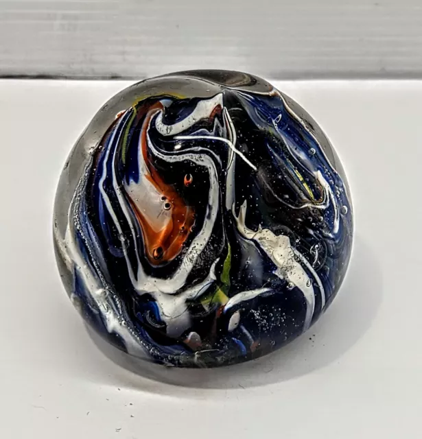 Vintage Hand Blown Art Glass Paperweight Retro Feel As Found