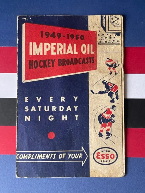 1949-50 Imperial Oil Esso Hockey Broadcasts Schedule