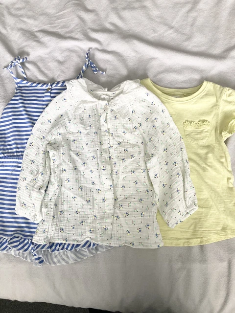 Girls Age 4-5 Years Clothes Bundle, Zara, Next, F&F - Tee, Blouse, Playsuit