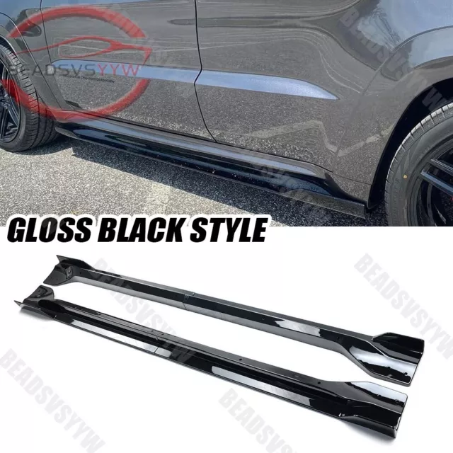 For Jeep Grand Cherokee SRT8 SRT Trackhawk 12-21 Side Skirt Extension Gloss BLK