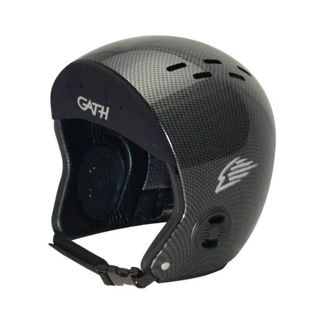 GATH Wassersport Helm Standard Hat L Carbon Print mit Neopren Stirnband Wingfoil