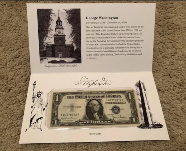 ⭐️(1) One⭐️Limited Edition⭐️1935⭐️Silver Certificate⭐️Blue Seal In Holder⭐️