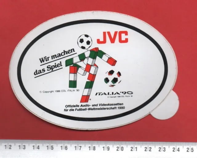 Italia 90 Football Jvc Sport -  Autocollant *052*