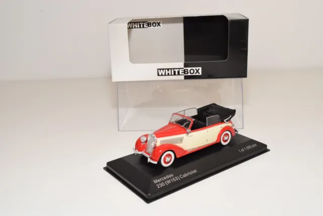 B6 1:43 White Box Whitebox Wb224 Mercedes-Benz 230 W153 Cabriolet Cream Red Mib