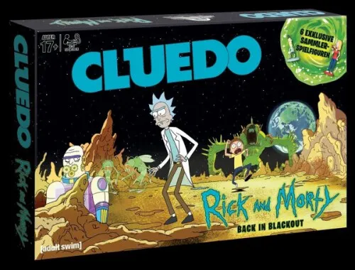 Winning Moves 11422 - CLUEDO Rick and Morty, Back in Blackout|ab 17 Jahren