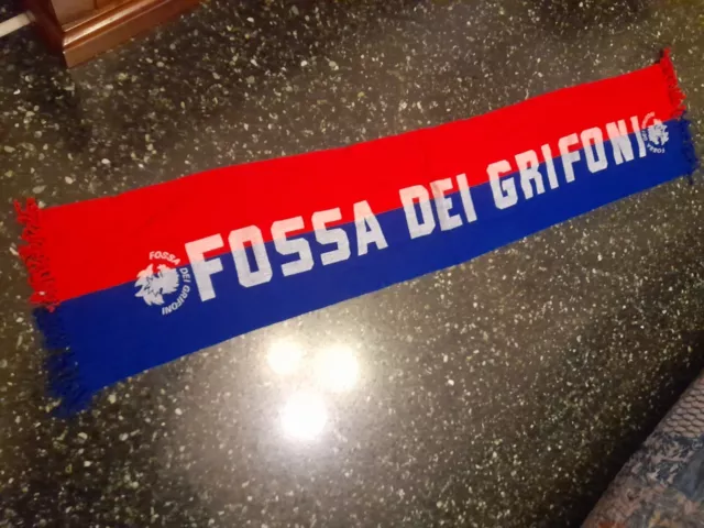 Sciarpa  Vintage Ultras Fossa Dei Grifoni Genoa. Panno Stampato. Anni '80