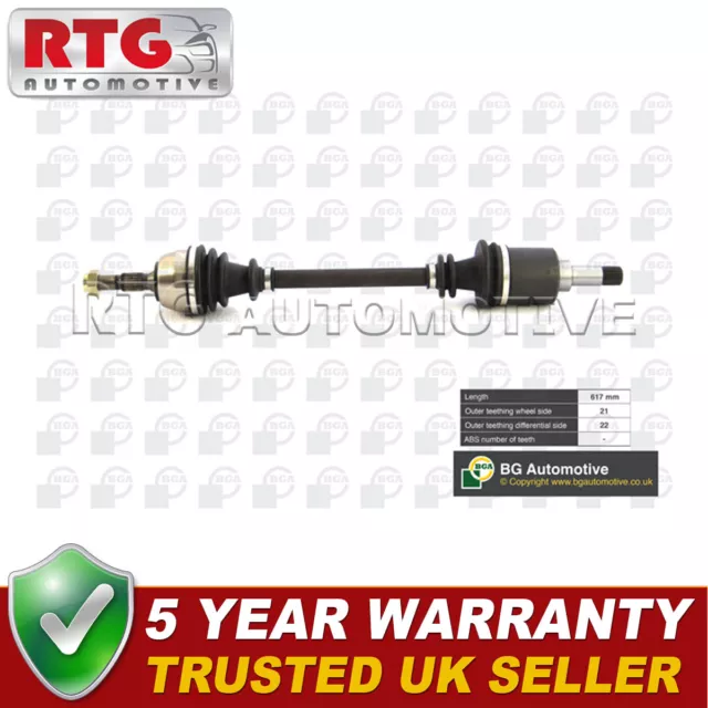 Front Left Driveshaft Fits Peugeot 106 1991-2004 Citroen Saxo 1996-1999