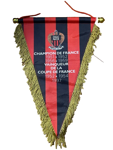 Ancien Fanion Football O.G.C. Nice - Très Bon état