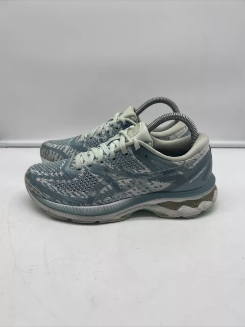 ASICS Gel-Kayano 27 Sneakers Womens Size 7.5 Grey  Blue Running  Training Shoe