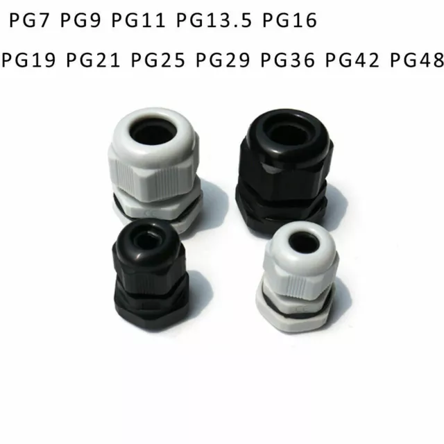 PG7/PG9/PG11/PG16/PG19/PG21-PG48 IP68 Nylon Cable Gland Waterproof Connector