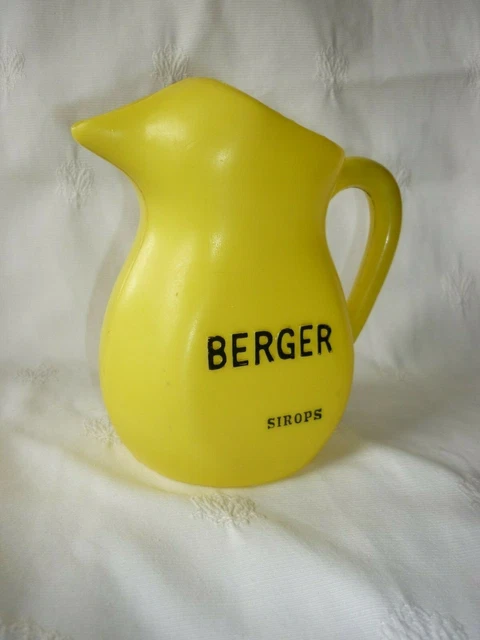 Pichet Ancien En Céramique Publicitaire "BERGER Anisette" - Pot à Eau De Bistrot Vintage - Occasion