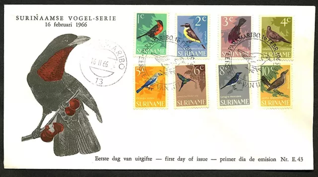 Suriname Stamps Birds FDC