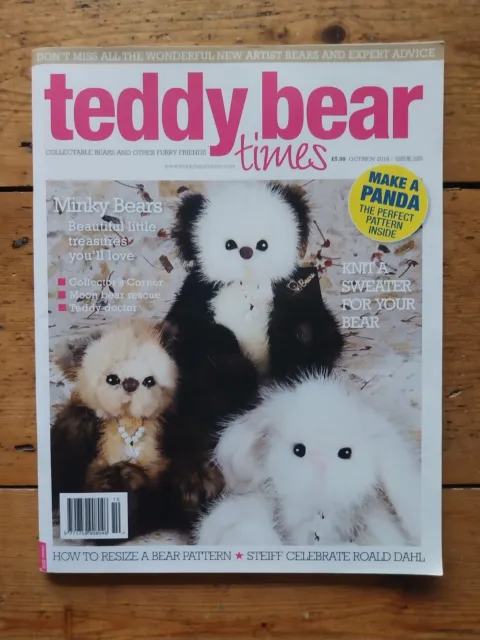 Teddy Bear Times Magazine Issue 225 Oct / Nov 2016 With Pattern!