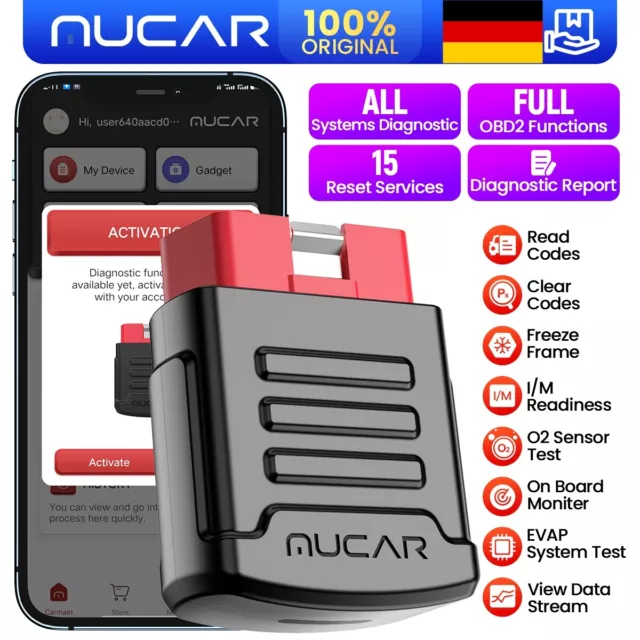 New MUCAR BT200 Profi KFZ OBD2 AUTOVIN Diagnosegerät Alle System Scanner Tool DE