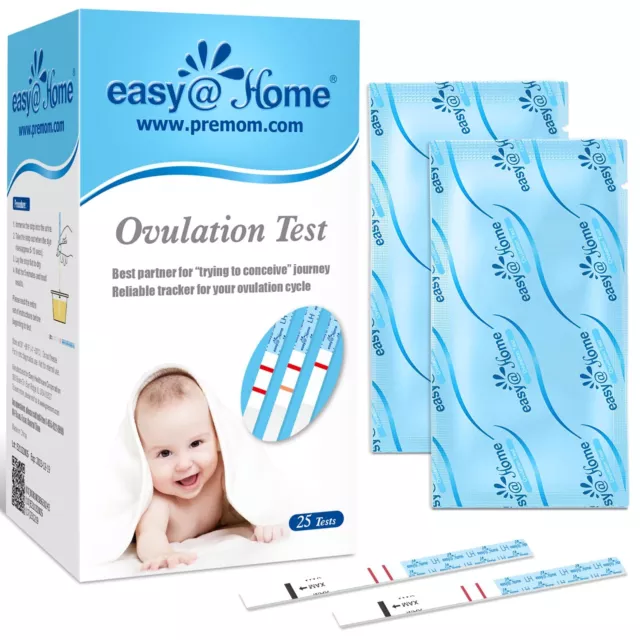 Easy Home 25 X Ovulation Test Strips Ovulation Predictor Kit Powered By Premom