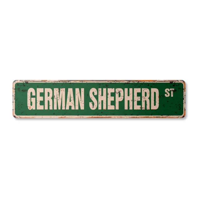 GERMAN SHEPHERD Vintage Street Sign Metal Plastic dog lover great pet animal