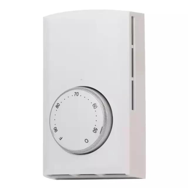 Mechanical Wall-Mount Non-Programmable Thermostat Double-Pole 22 Amp in White