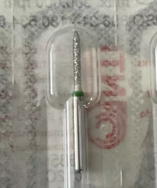 NTI KERR AXIS Dental Diamond Burs 885-012C FG 5/pk Pointed Cylinder Coarse Green