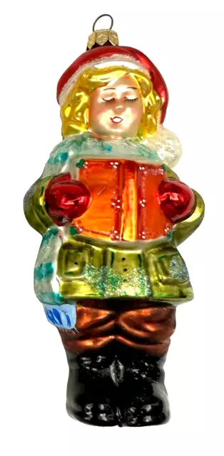 Rare Christopher Radko Chorus Girl Blown Glass Ornament 6.5"