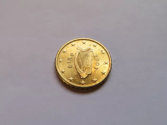 Rare 10 Euro Cents Coin - IRELAND - 2003 - Eire - Irish Harp - Cláirseach