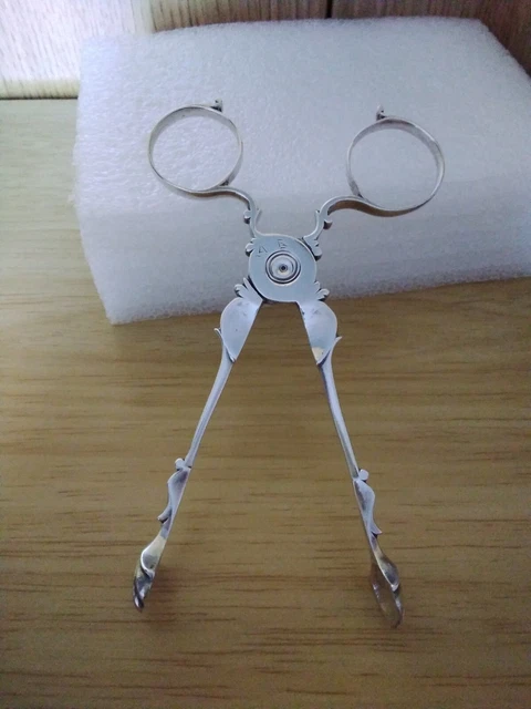 London 1765 Antique Sterling Silver Tea Tongs, Richard Meach