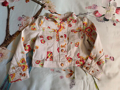 Ted Baker Girls Jacket 3-4 Years Cotton Floral Used Well