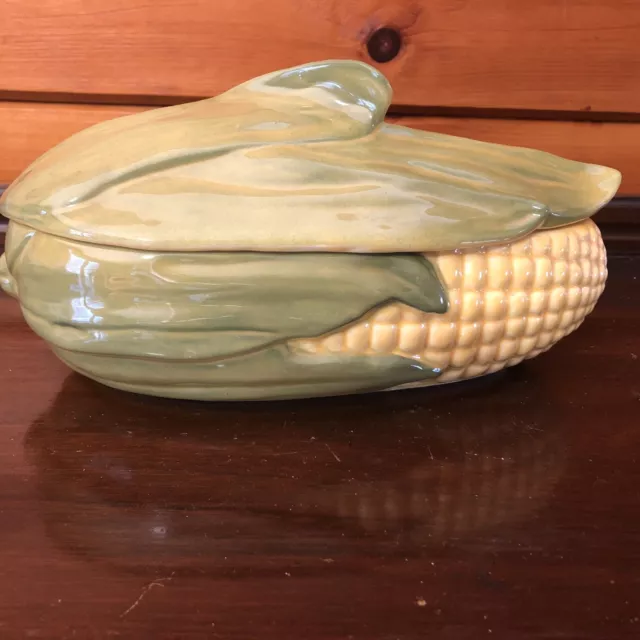 Vintage Shawnee Pottery USA Corn King #74  Large Lidded Casserole Baking Dish