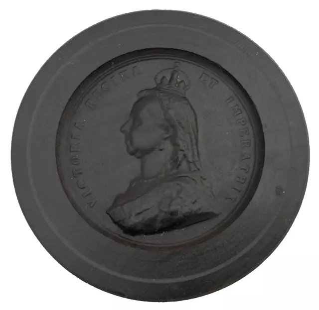 Queen Victoria Bois Durci Portrait Bust Roundel, circa 1887.