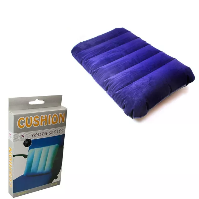 Inflatable Pillow Cushion Travel Camping Air Rest Pillow Head Neck Car Flight
