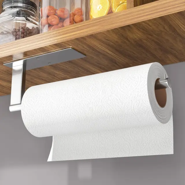 Paper Towel Holder Under Cabinet Stainless Steel Towel Dispenser Wall Mount Rack