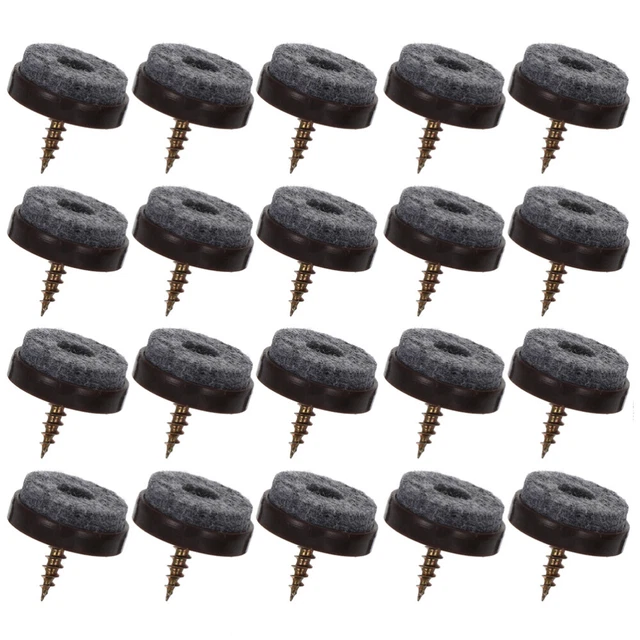 20 Pcs Floor Protectors Chair Felt Floor Nails Brown Felt Heavy