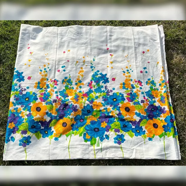 Vintage 1950’s White Flowered Barkcloth - 5 Yards - Tiki Bar Midcentury MCM