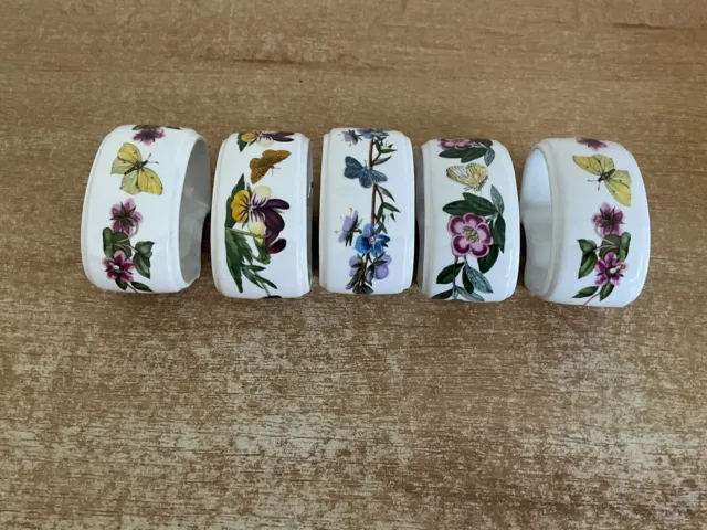 Portmeirion Botanic Garden - 5 x Napkin Rings