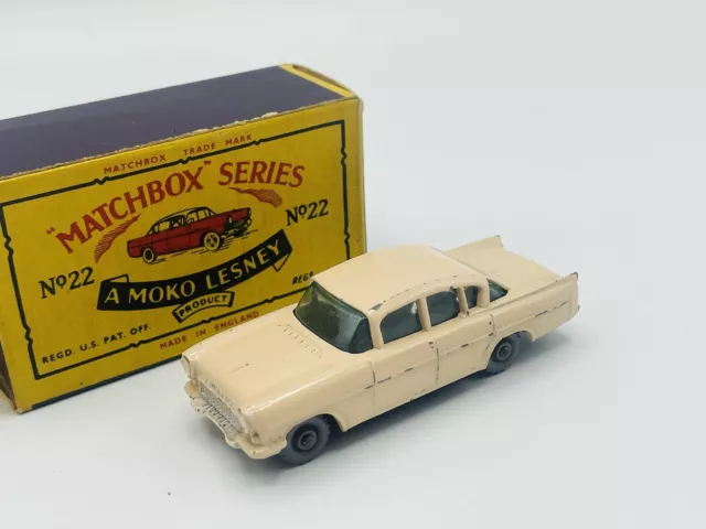 Matchbox Lesney Moko 22b Vauxhall Cresta With Windows GPW Original Box