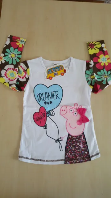 New For Girls Peppa Pig (White) Long Sleeved T-shirt In Different Sizes