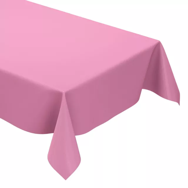 KEVKUS Nappe de Table en Toile Cirée uni210 Uni Monochrome Rose Carré Rond Oval