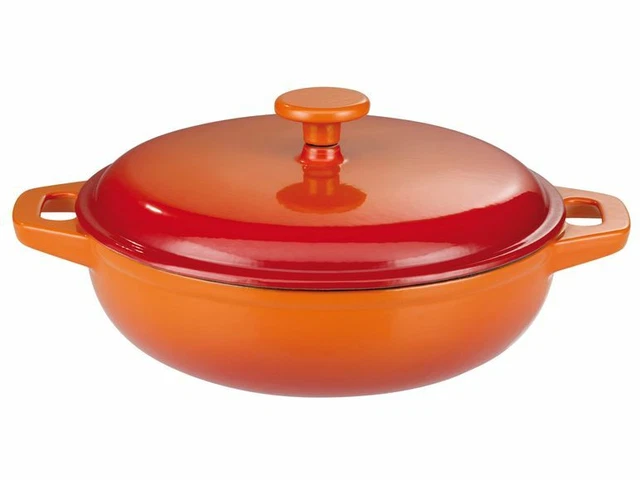GSW Shadow Kochtopf mit Deckel Bräter Gusseisen Schmortopf Induktion 4,5 l 30 cm
