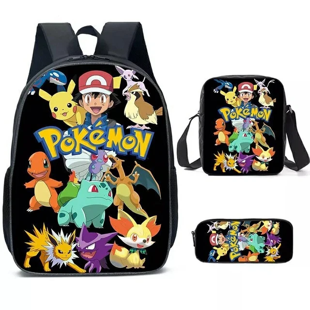 Kit Scolaire Pokémon 3 Pièces - Sac à Dos, Cartable Et Trousse, Neuf Avec étiquettes