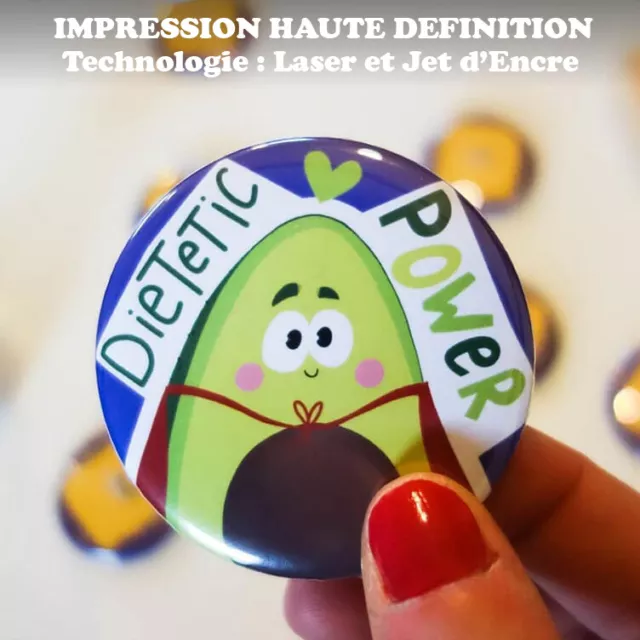 Badge Personnalisé Epingle 38mm Button Pin I love Mariage Bapteme Naissance 2