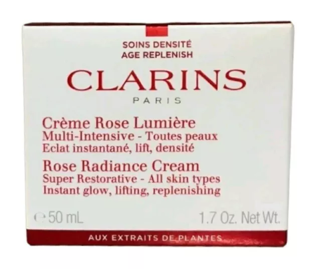 Clarins Rose Radiance Cream Super Restorative - All Skin Types 50 ml (Brand New)