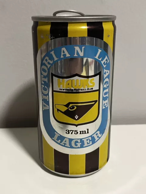 Vintage VFL/AFL Hawthorn Hawks Victorian League Lager Empty Can