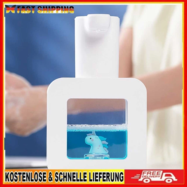 Cartoon Cute Pet distributore di sapone liquido distributore di sapone espanso per bagno (bianco)