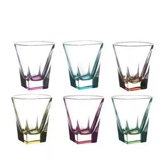 Rcr Cristalleria Italiana Fusion Set Da 6 Bicchieri Liquore Colorati