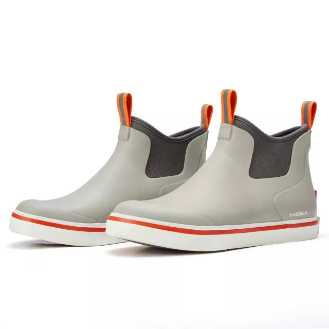 HISEA Men Ankle Deck Boots Waterproof Anti-Slip Sport Rain Fishing Boots Chelsea