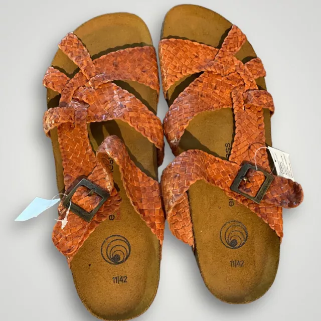 Eurowellness brown stappy leather sandals sz 11 womens  New