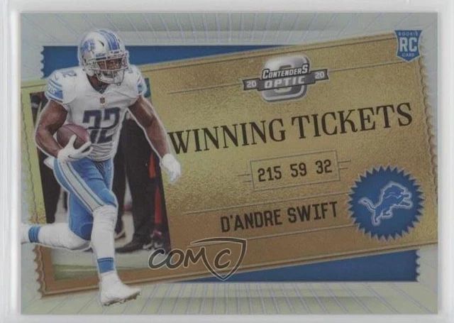 2020 Panini Contenders Optic Winning Tickets D'Andre Swift #WT22 Rookie RC