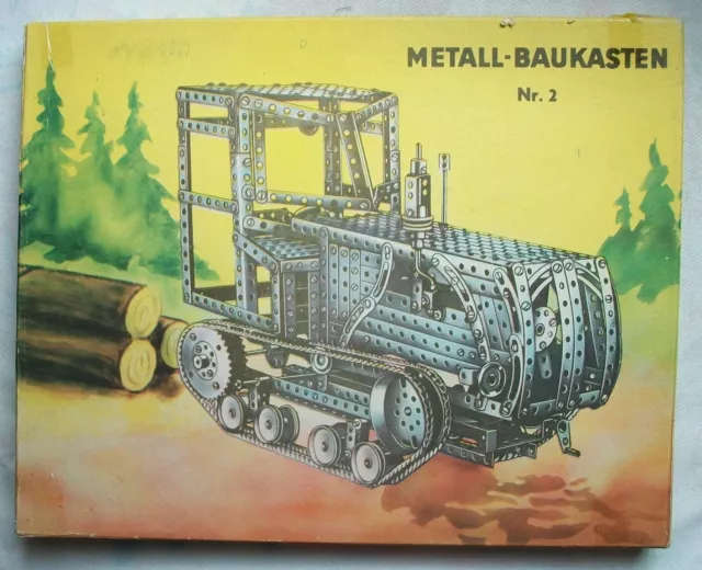 Metall-Baukasten, Grundkasten Nr 2, VEB Metallspielwaren Burgstädt, DDR