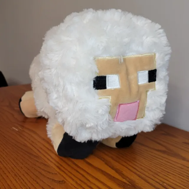 Large Minecraft Sheep Lamb Plush 15”Pillow Stuffed Animal-VERY CLEAN! Plushie